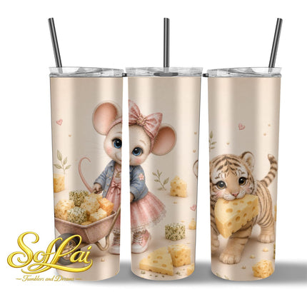 Tumbler Muis tijger en kaas 1004