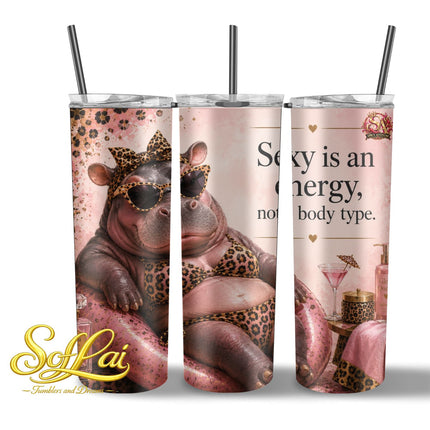 Tumbler Spicy attitude nijlpaard 1122