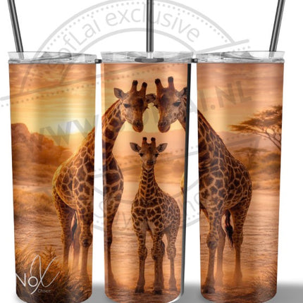 SofLai Exclusive Tumbler - NoX giraffe familie