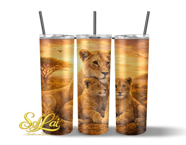 Tumbler Dieren - Leeuwin met welpen 164