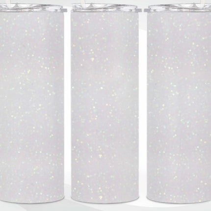 Tumbler glitter wit