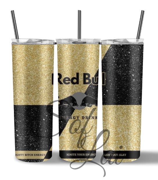 Tumbler Red bull zwart goud