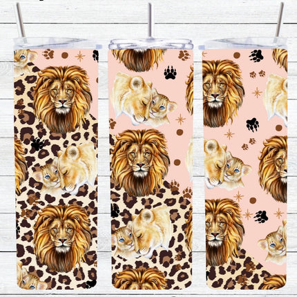 Tumbler leeuw met panterprint