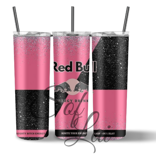 Tumbler Red bull zwart roze