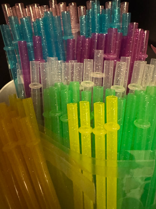 Glitter rietjes (2stuks)