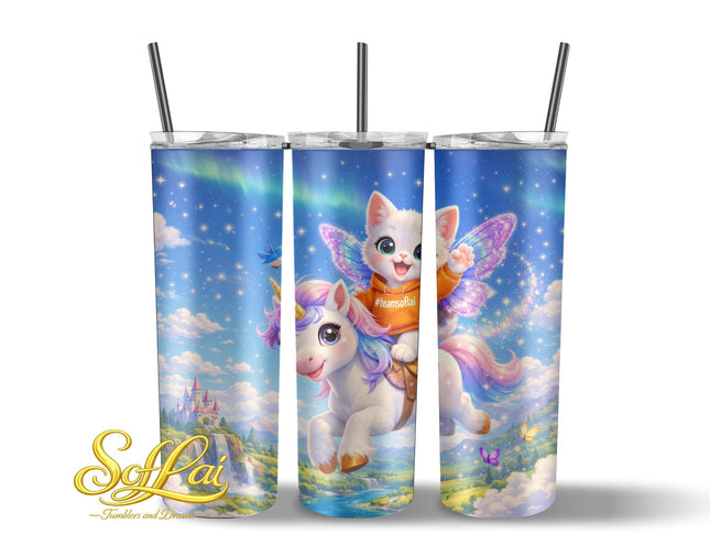 Tumbler Team Soflai Eenhoorn en kat 741