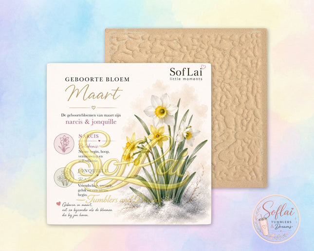 Tegel Geboorte bloemen Maart 807