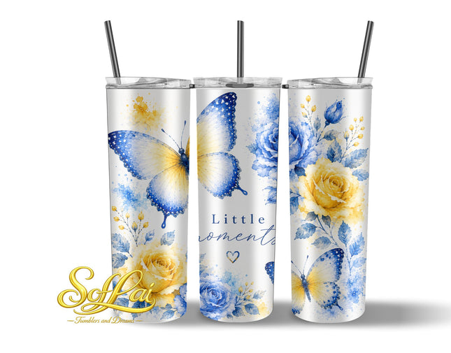 Tumbler Vlinder blauw geel 876