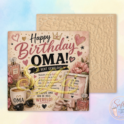 Tegel Happy birthday oma 996