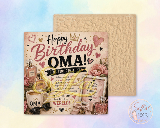 Tegel Happy birthday oma 996