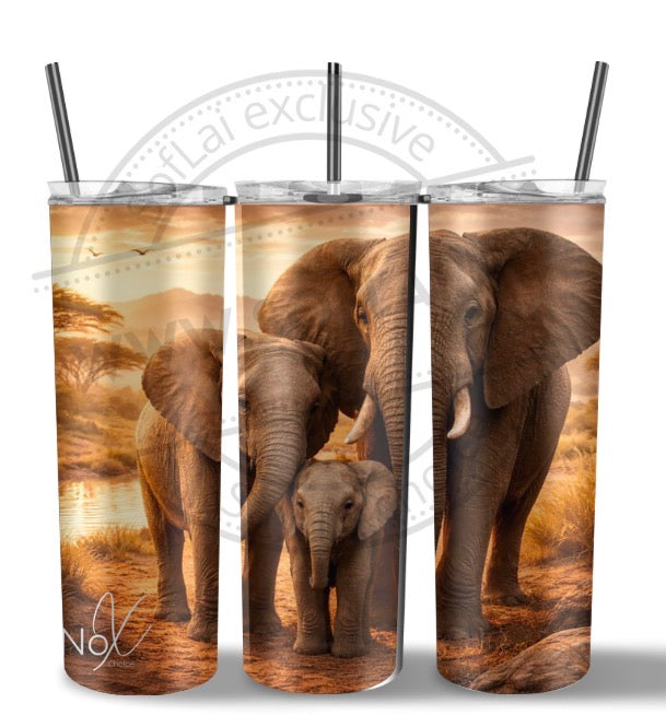 SofLai Exclusive Tumbler - NoX olifanten familie