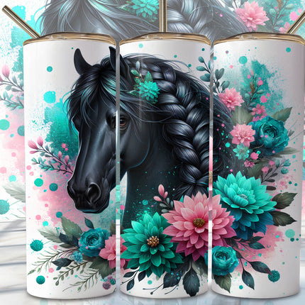 Tumbler zwart paard