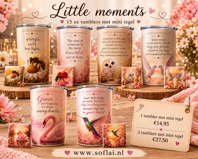 2x Little moments 15oz Mystery tumbler GLITTER vrijdag 26-6