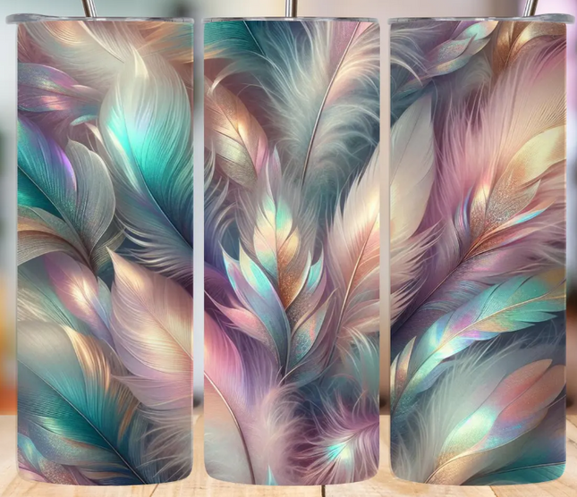 Tumbler Veertjes licht