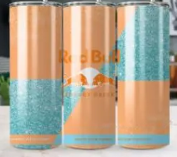 Tumbler Red Bull oranje lichtblauw