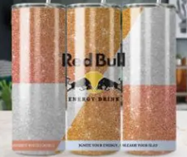 Tumbler Red Bull oranjeperzik lichtgrijs