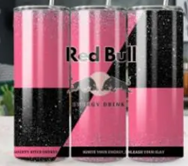 Tumbler Red Bull zwart roze