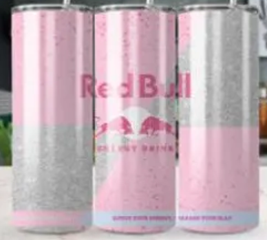 Tumbler Red Bull lichtroze zilvergrijs