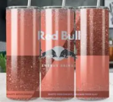 Tumbler Red Bull oranje donker perzik